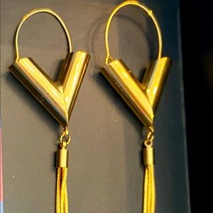 Golden chandelier earrings